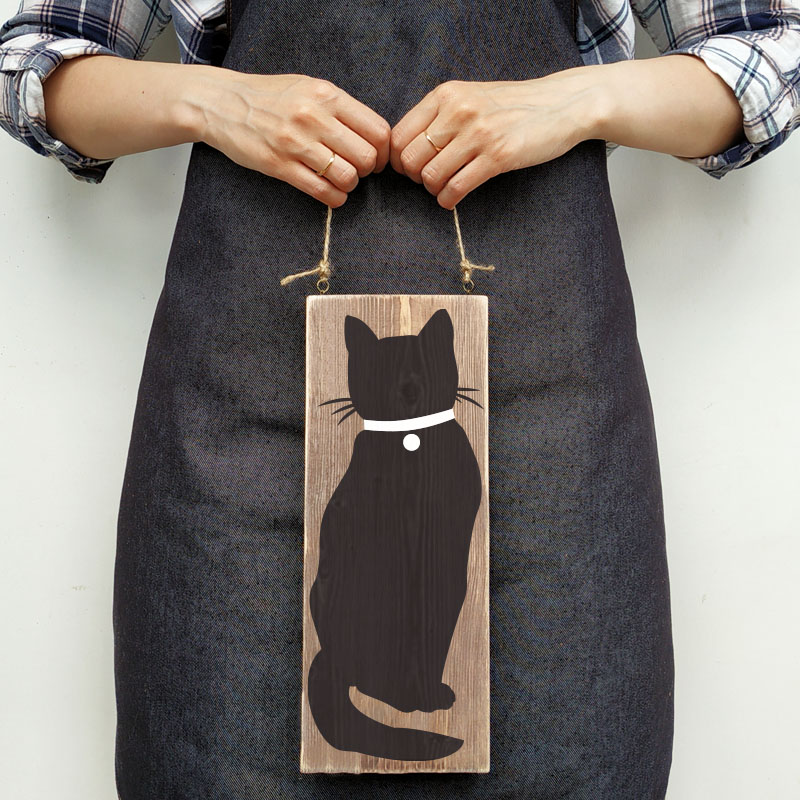 Деревянная табличка CAT - иллюстрация товара №1